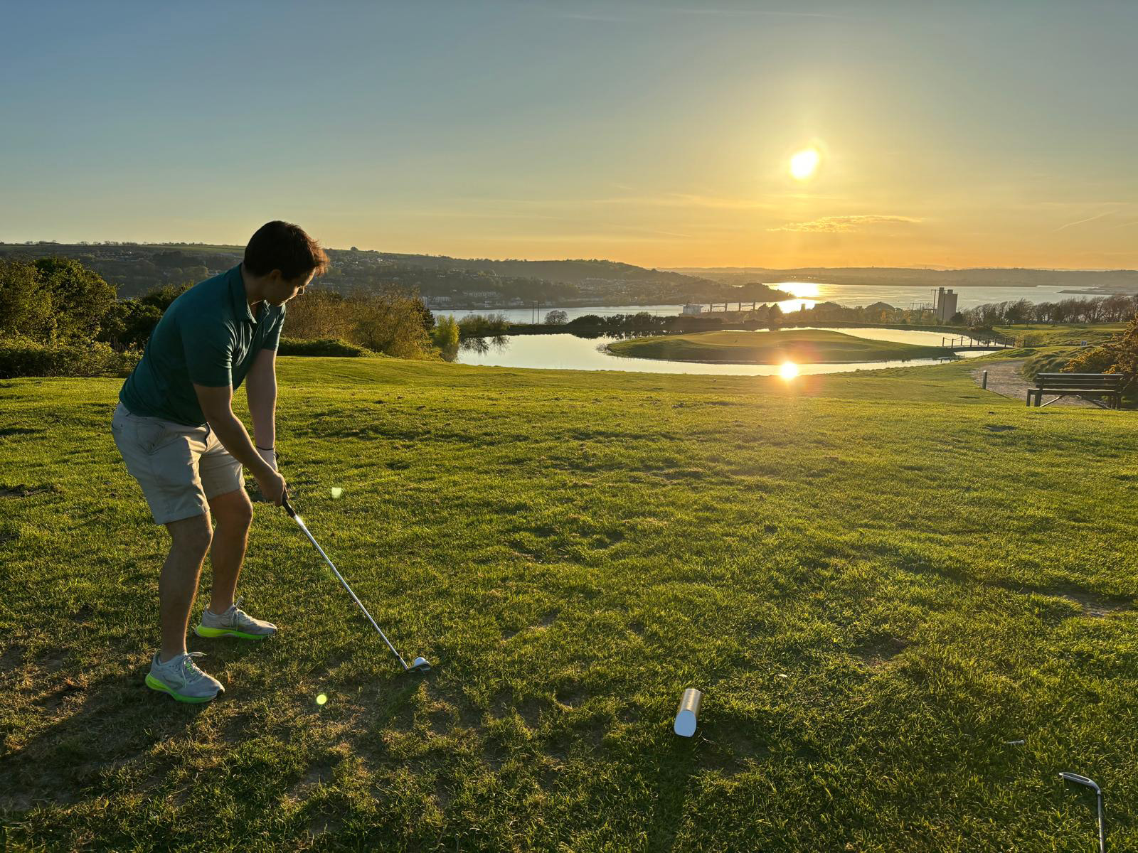 Golf course at sunset near Kinsale